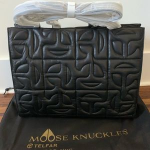 Leather Telfar x Moose Knuckles Quilted Large Shopper (Sold out everywhere)